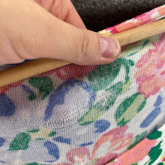 Talbots Sweater Pullover Women 2X Plus White Floral Knit Long Sleeve Cotton - Picture 4 of 7